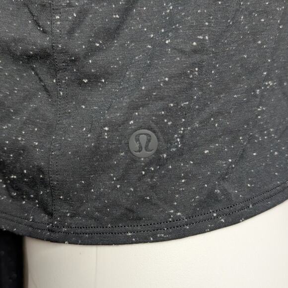 Lululemon Time to Restore Mock Neck Short Sleeve Tie Crop Black & White, Size 8 - Picture 7 of 8